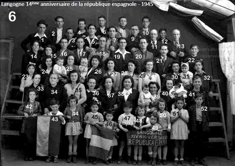 Photo des Espagnols avec noms identifiés