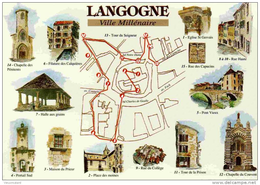 Plan de la visite de Langogne